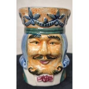 Vintage Toby Mug King Of Clubs Hand Painted  Made‎ in Occupied Japan 5"
